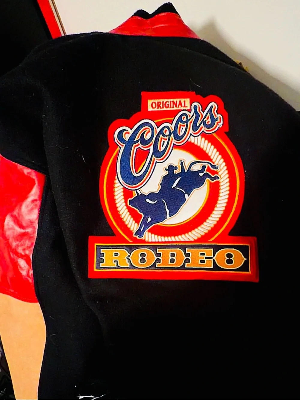 Coors Rodeo Black & Red Varsity Bomber Jacket